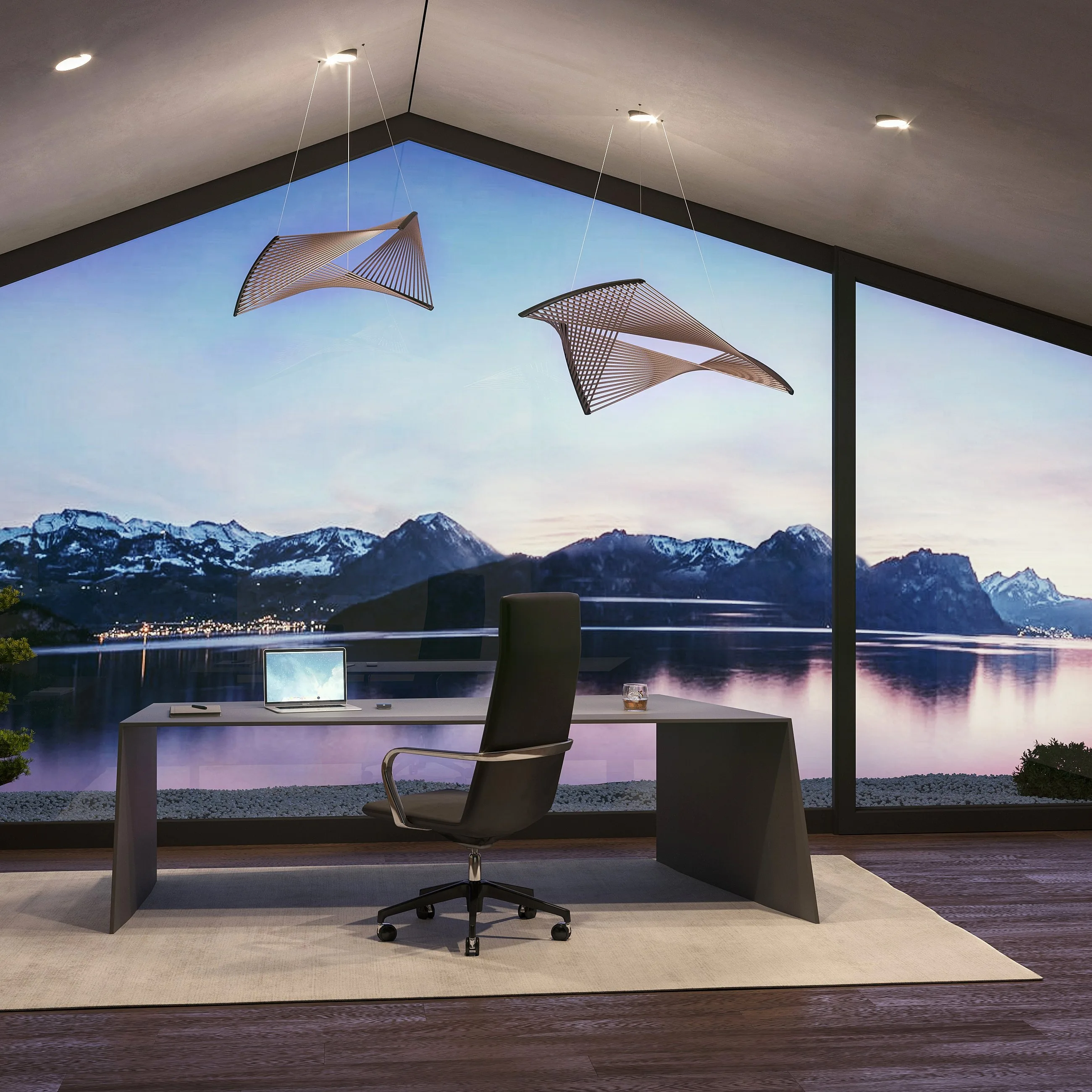 Delta pendant light in an interior, photo 2