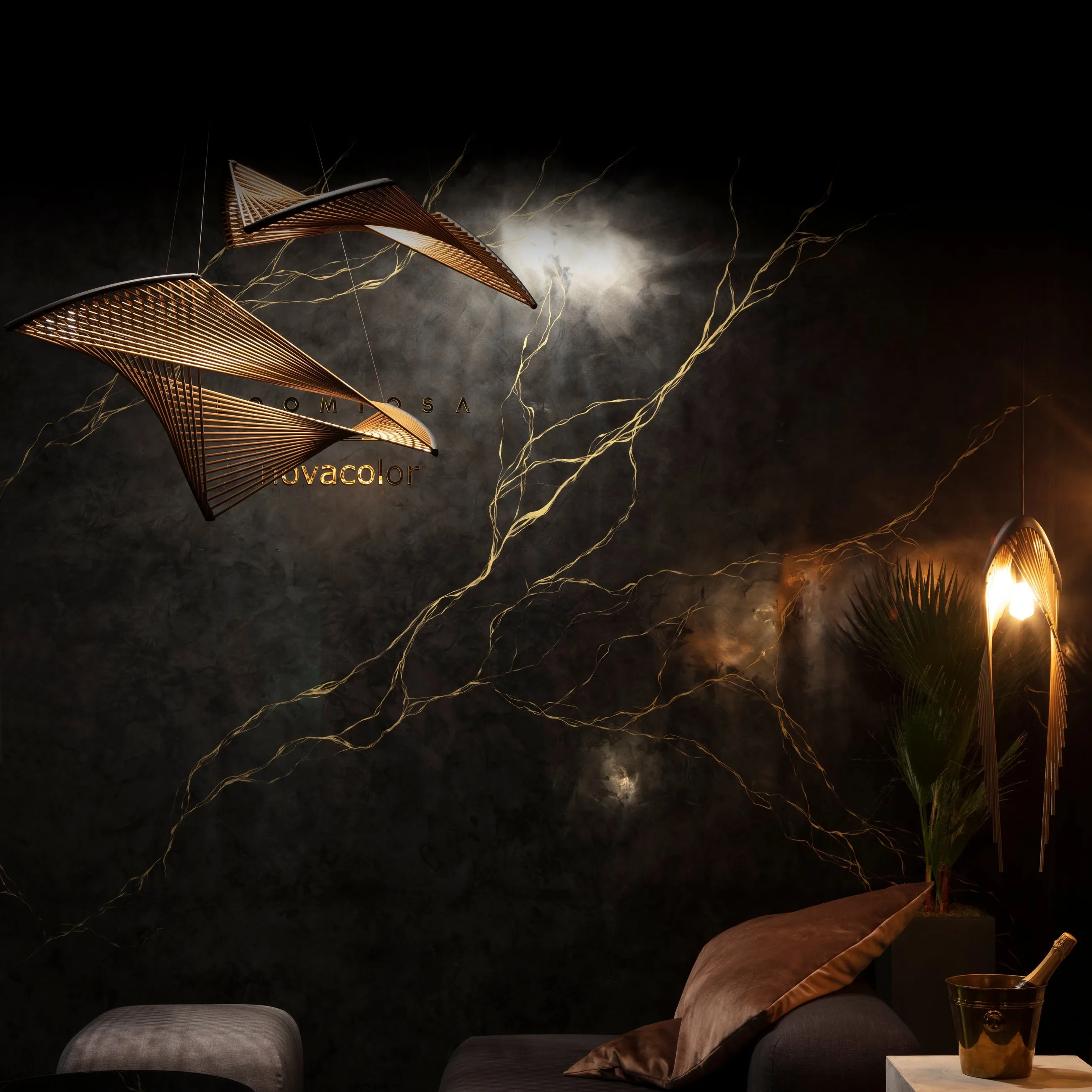 Delta pendant light on the Loomiosa stand at Salon Budapest 2021, photo 4
