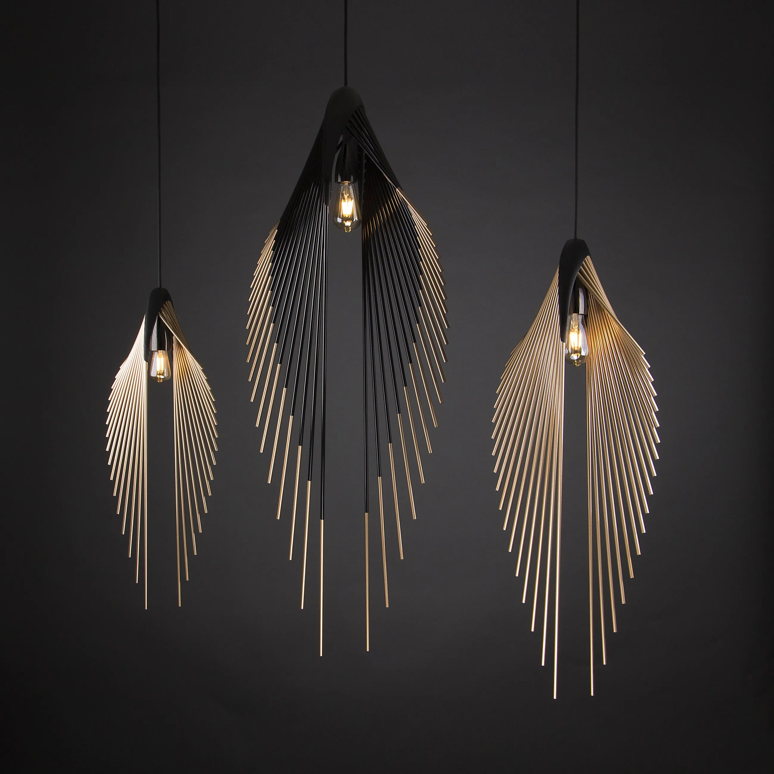 Leaf pendant light, studio photo 2